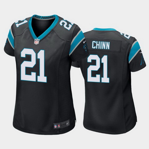 women jeremy chinn carolina panthers black game jersey