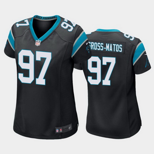 women yetur gross matos carolina panthers black game jersey