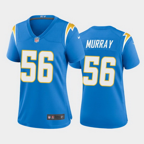 women kenneth murray los angeles chargers powder blue game jersey 2020