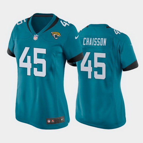 women k'lavon chaisson jacksonville jaguars teal game jersey