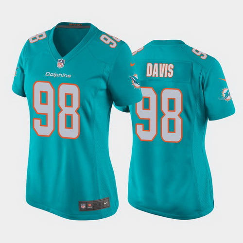 women raekwon davis miami dolphins aqua game jersey