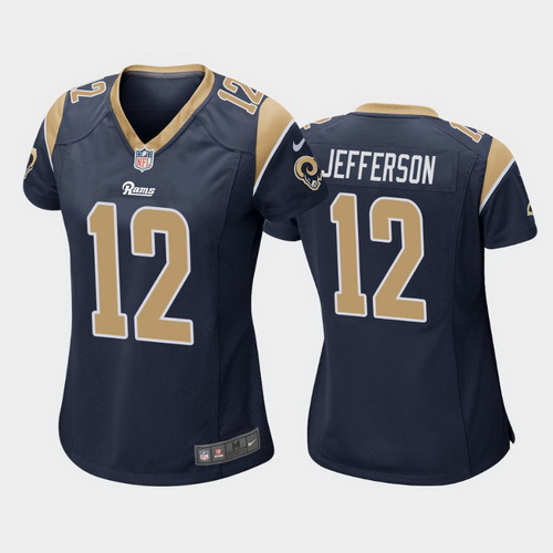 women van jefferson los angeles rams navy game jersey