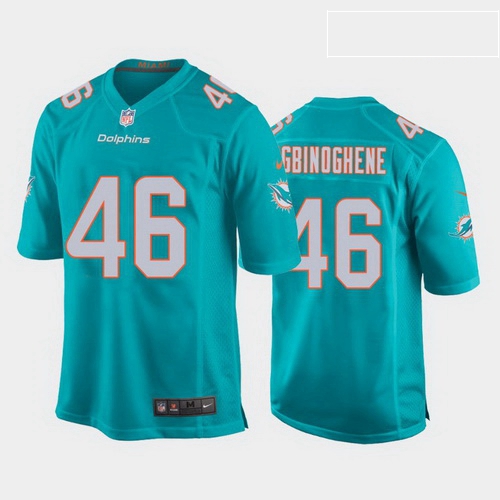 youth noah igbinoghene miami dolphins aqua game jersey