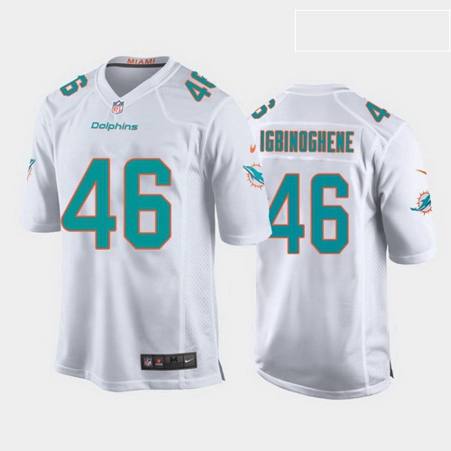 youth noah igbinoghene miami dolphins white game jersey