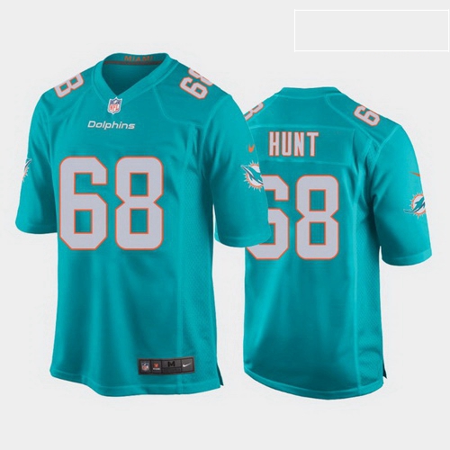 youth robert hunt miami dolphins aqua game jersey