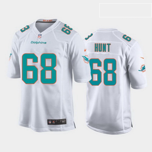 youth robert hunt miami dolphins white game jersey