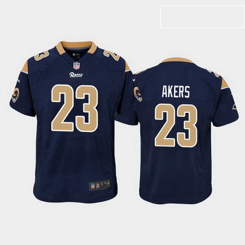 youth cam akers los angeles rams navy game jersey