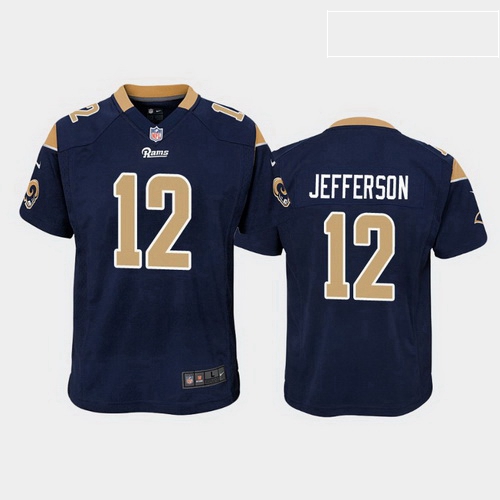 youth van jefferson los angeles rams navy game jersey