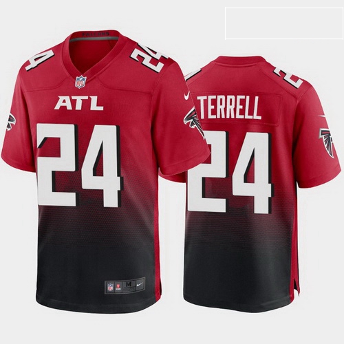 men a.j. terrell atlanta falcons red game jersey 2020