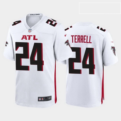 men a.j. terrell atlanta falcons white game jersey 2020