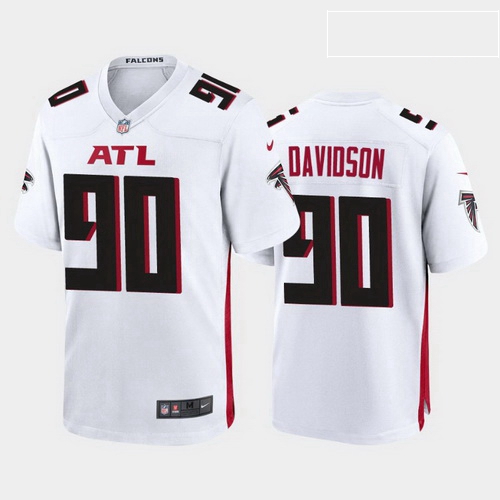 men marlon davidson atlanta falcons white game jersey