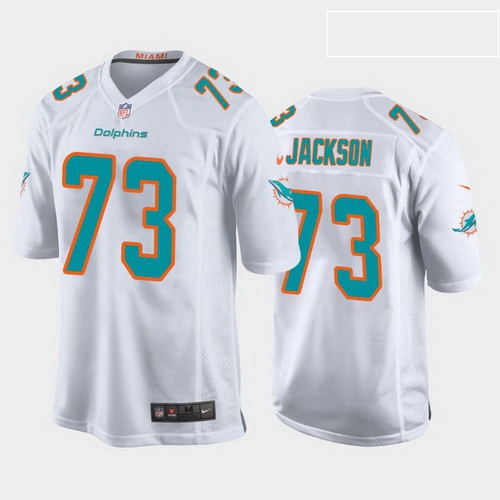 men austin jackson miami dolphins white game jersey