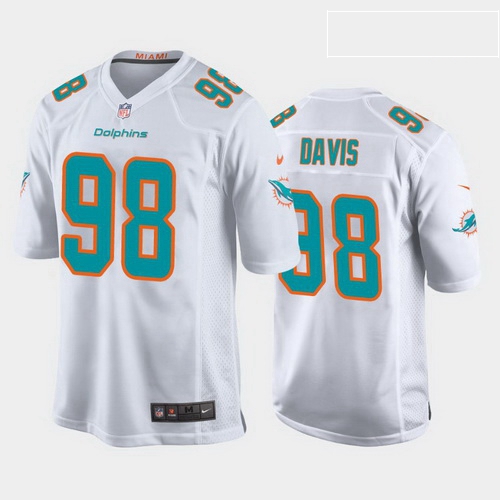 men raekwon davis miami dolphins white game jersey