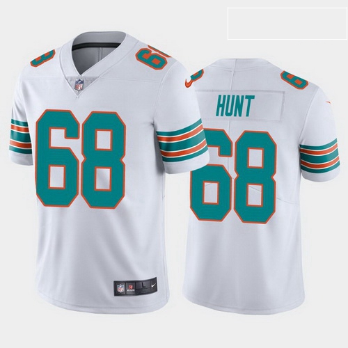 men robert hunt miami dolphins white alternate vapor limited jersey