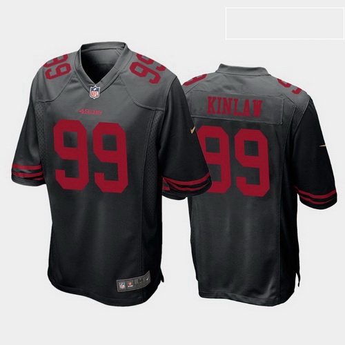 men javon kinlaw san francisco 49ers black game jersey