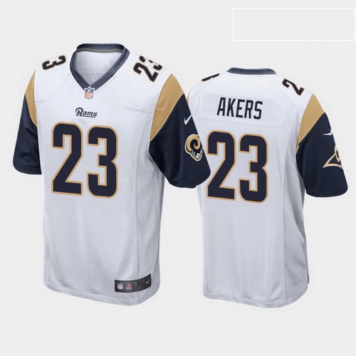 men cam akers los angeles rams white game jersey