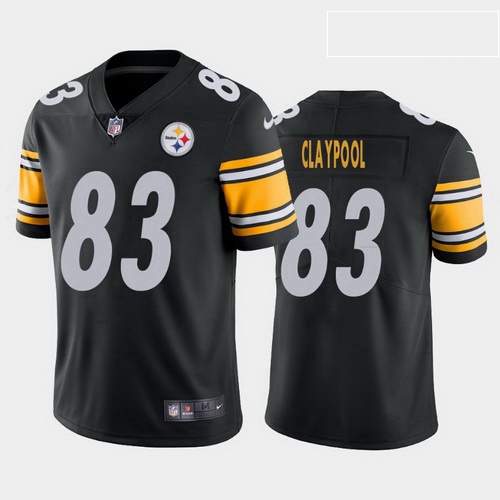 men chase claypool pittsburgh steelers black vapor limited jerse