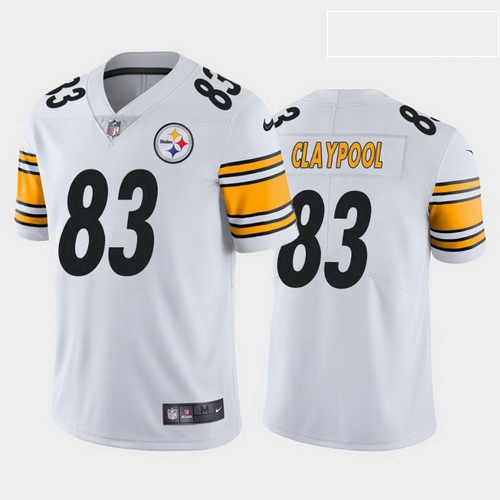 men chase claypool pittsburgh steelers white vapor limited jersey