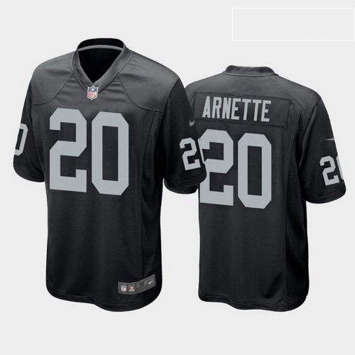 men damon arnette las vegas raiders black game jersey