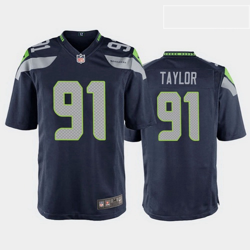 men darrell taylor seattle seahawks college navy game jersey