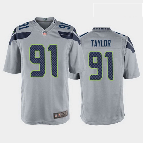 men darrell taylor seattle seahawks gray game jersey