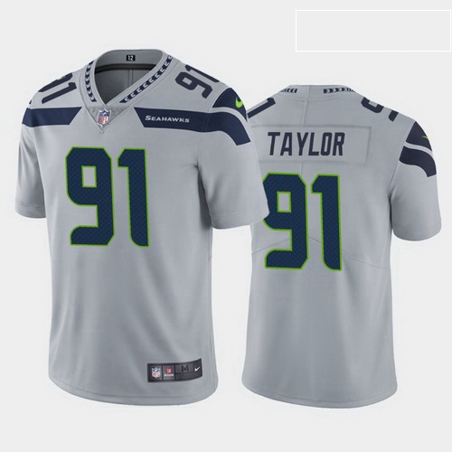 men darrell taylor seattle seahawks gray vapor limited jersey