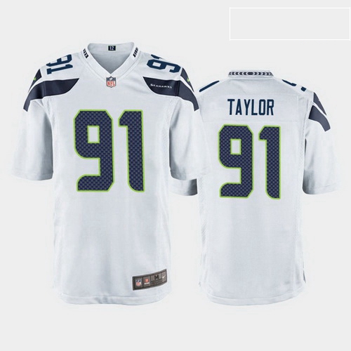 men darrell taylor seattle seahawks white game jersey