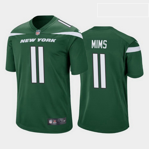 men denzel mims new york jets green game jersey