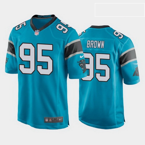 men derrick brown carolina panthers blue game jersey