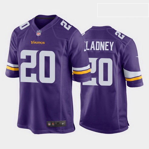 men jeff gladney minnesota vikings purple game jersey