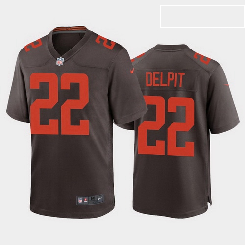 men grant delpit cleveland browns brown alternate game jersey