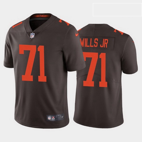 men jedrick wills cleveland browns brown alternate vapor limited jersey 2020