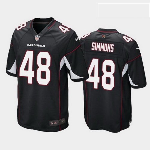 men isaiah simmons arizona cardinals black alternate game jersey