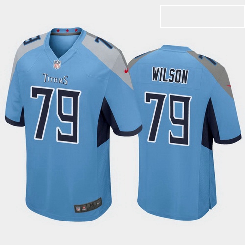 men isaiah wilson tennessee titans light blue game jersey