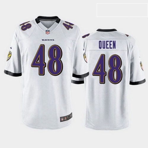 men patrick queen baltimore ravens white game jersey