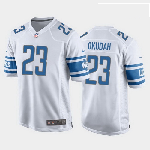 men jeff okudah detroit lions white game jersey