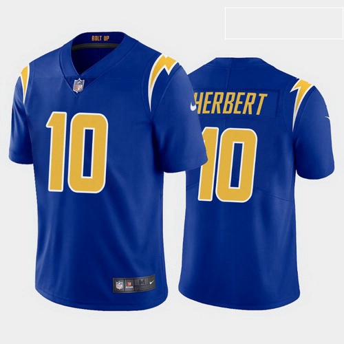 men justin herbert los angeles chargers royal alternate vapor limited jersey