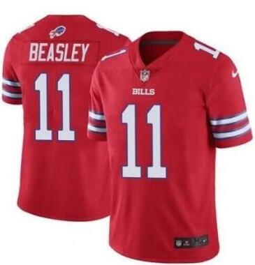 Men Nike Bills 11 Cole Beasley Red Rush NFL Stitched Jersey