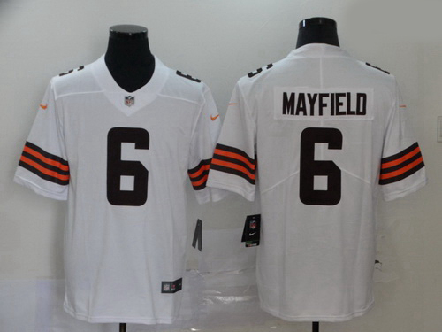 Youth Nike Cleveland Browns 6 Baker Mayfield White Vapor Limited Jersey