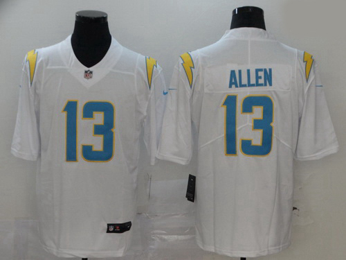 Men Nike Los Angeles 13 Chargers Keenan Allen 2020 White Vapor Limited Jersey