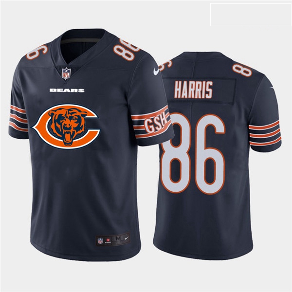 Nike Bears 86 Demetrius Harris Navy Team Big Logo Vapor Untouchable Limited Jersey