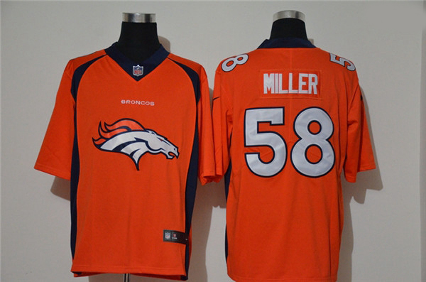 Nike Broncos 58 Von Miller Orange Vapor Untouchable Limited Jersey