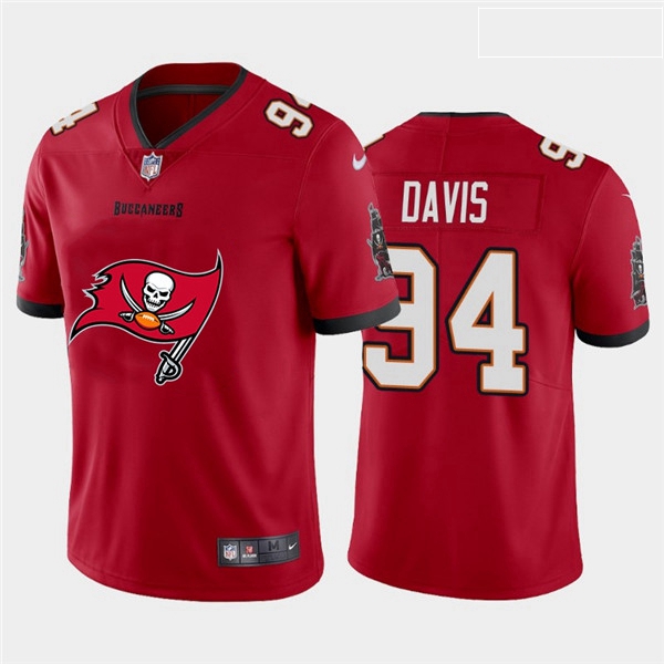 Nike Buccaneers 94 Khalil Davis Red Team Big Logo Vapor Untoucha