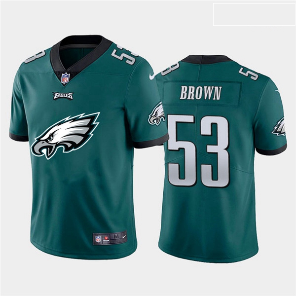 Nike Eagles 53 Jatavis Brown Green Team Big Logo Vapor Untouchable Limited Jersey