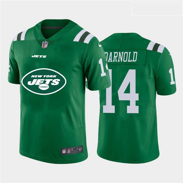 Nike Jets 14 Sam Darnold Green Team Big Logo Vapor Untouchable L