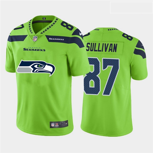 Nike Seahawks 87 Stephen Sullivan Green Team Big Logo Vapor Unto