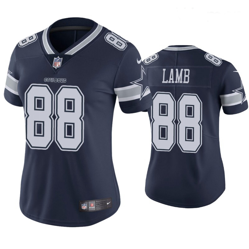 Women Cowboys  88 CeeDee Lamb Navy Blue Team Color Men Stitched NFL Vapor Untouchable Limited Jersey