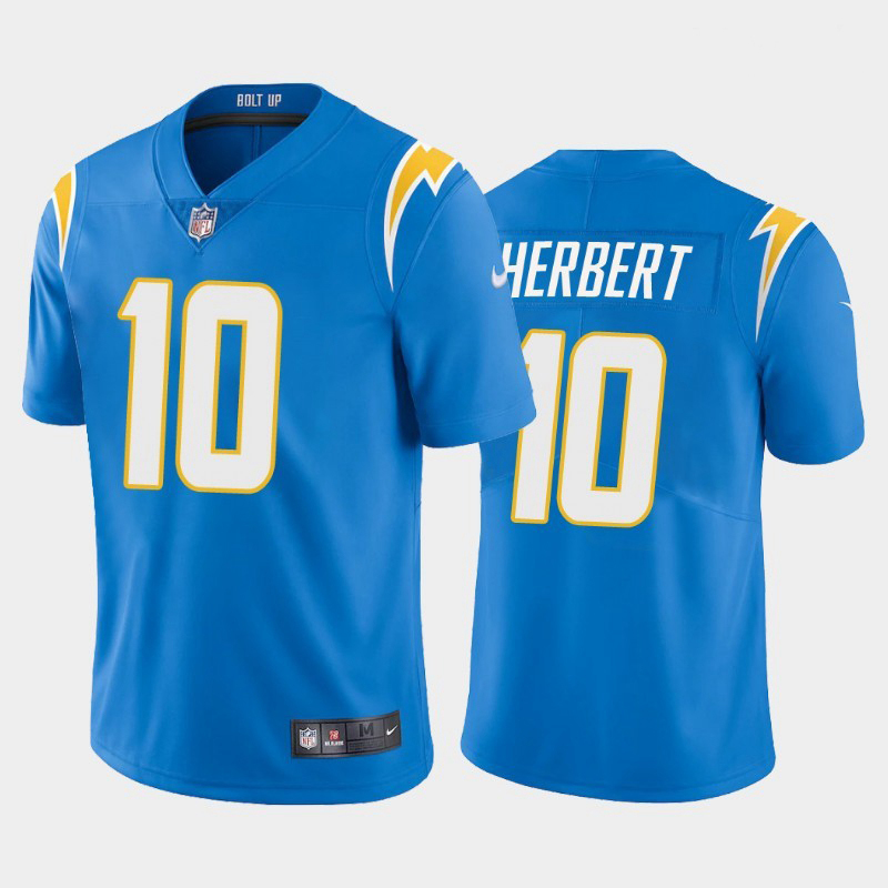 Youth Nike Chargers 10 Justin Herbert Light Blue Youth 2020 NFL Draft First Round Pick Vapor Untouch