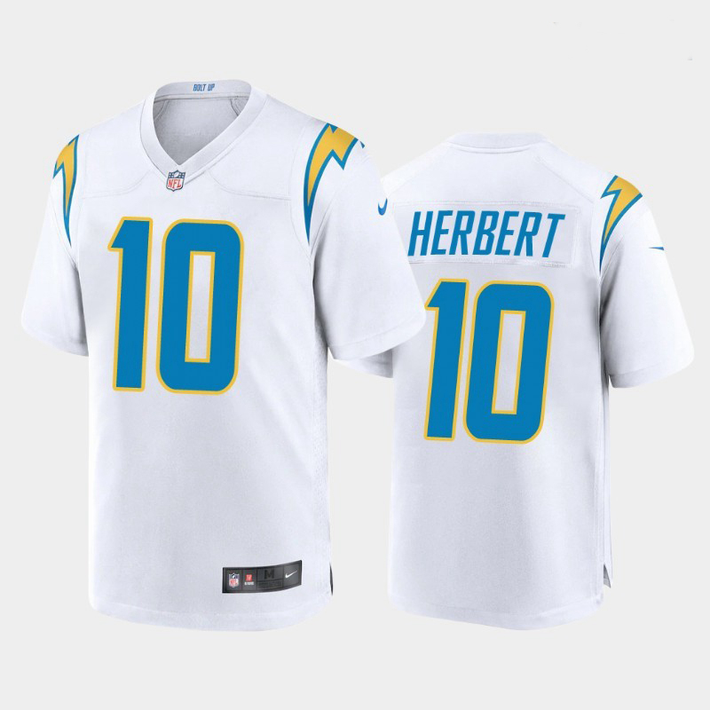 Youth Nike Chargers 10 Justin Herbert White Youth 2020 NFL Draft First Round Pick Vapor Untouchable 