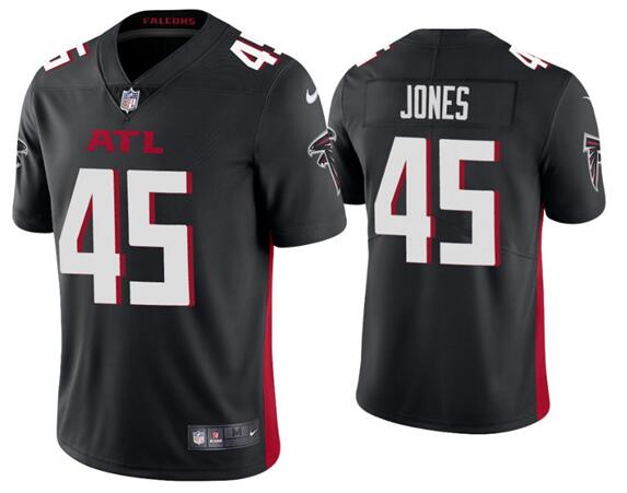 Men's Atlanta Falcons #45 Deion Jones 2020 Black Vapor Untouchable Limited Stitched NFL Jersey